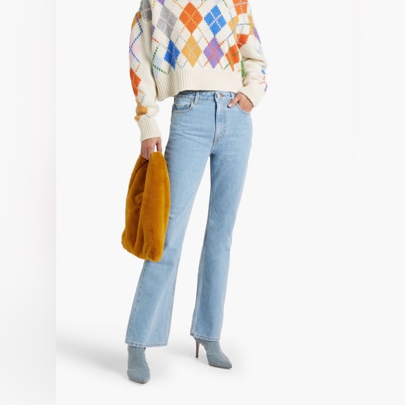 GANNI Betzy High Rise Flare Jeans in Light Denim - Picture 4 of 4